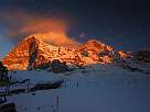 eiger mönch im abendrot